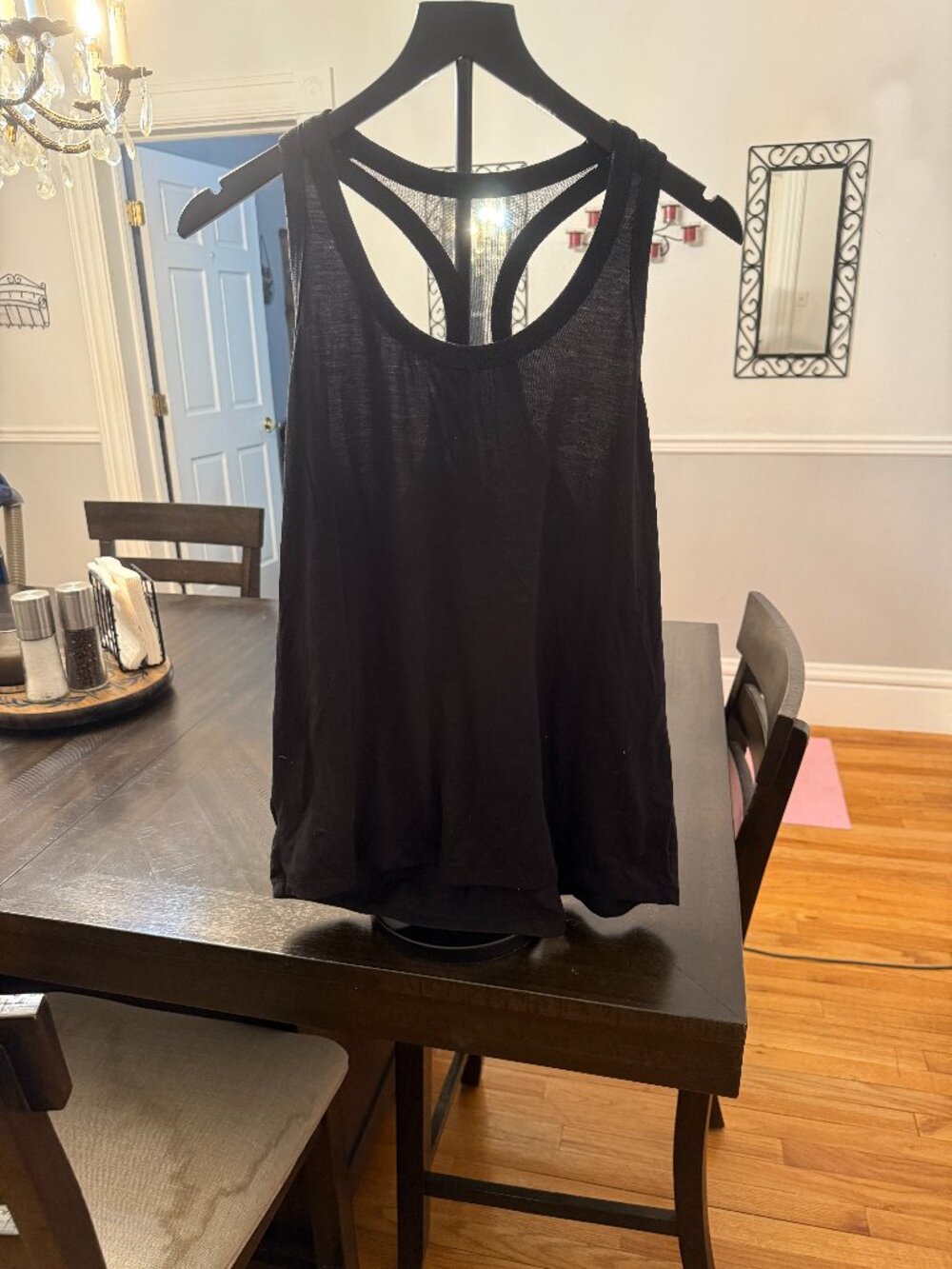 🏃‍♀️ Sleek & Sporty! Athletic Works Black Racerback Tank 🖤